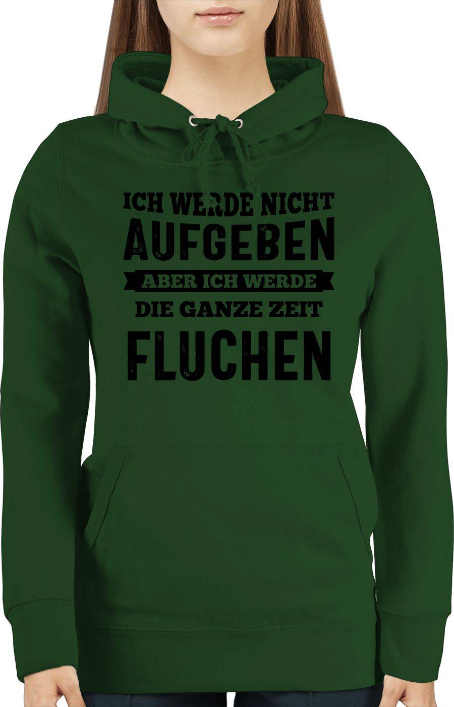 Shirtracer Ich Werde Nicht Aufgeben, Aber Ich Werde Die Ganze Zeit Fluchen - Schwarz: Tshir Shirtracer