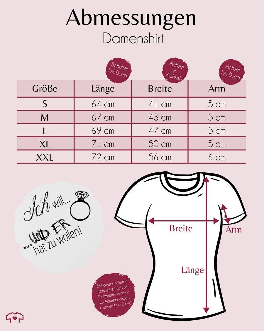 Shirtracer Ich Will Er Hat Zu Wollen Braut Shirts & Mehr Shirtracer