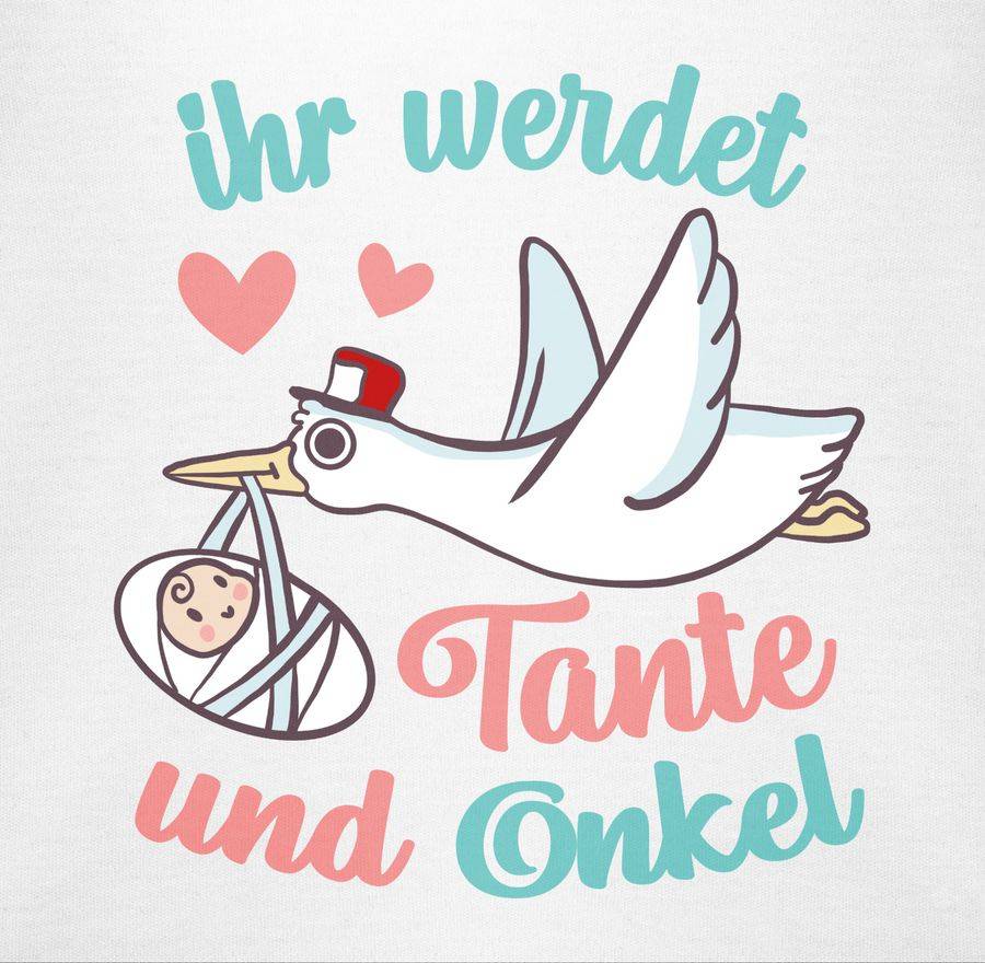 Shirtracer Ihr Werdet Tante Und Onkel - Storch: Tshirt Gym Bag Shirtracer