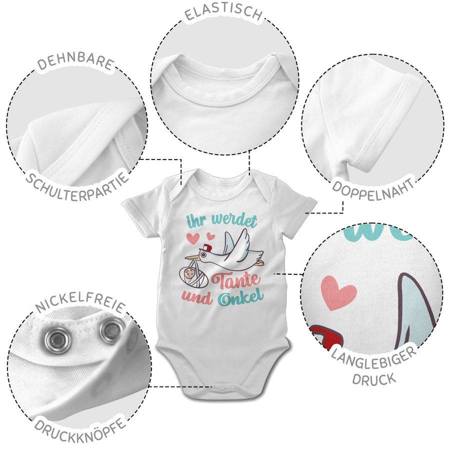 Shirtracer Ihr Werdet Tante Und Onkel - Storch: Tshirt Gym Bag Shirtracer