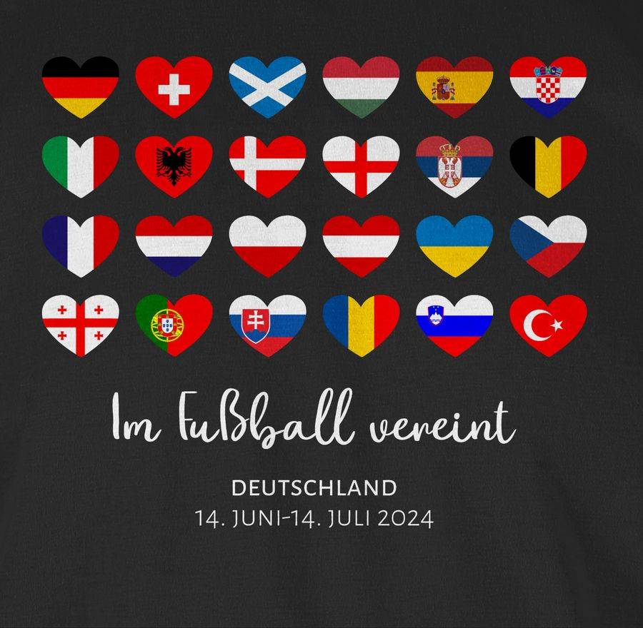 Shirtracer Im Fußball Vereint - Deutschland EM 2024 Länder |: T-Shirt Gym Bag Shirtracer