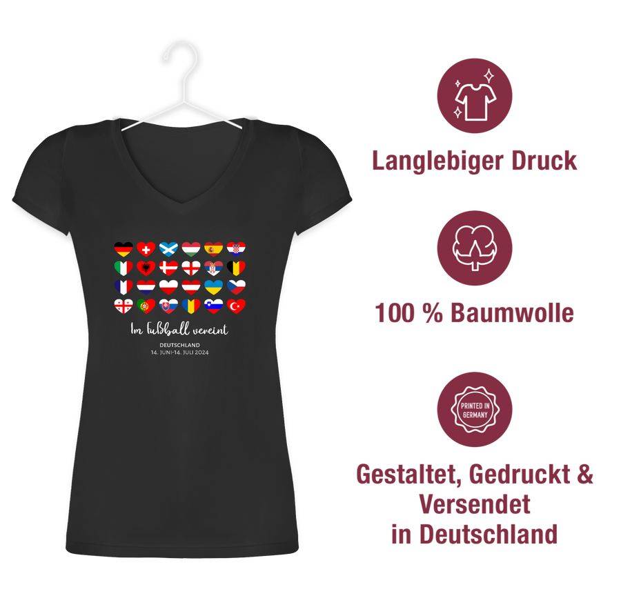 Shirtracer Im Fußball Vereint - Deutschland EM 2024 Länder |: T-Shirt Gym Bag Shirtracer