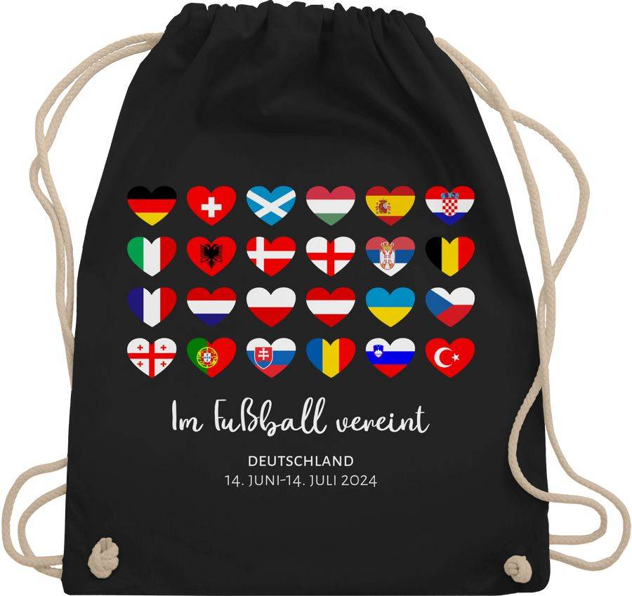 Shirtracer Im Fußball vereint - Deutschland EM 2024 Länder |: T-Shirt Gym Bag Shirtracer