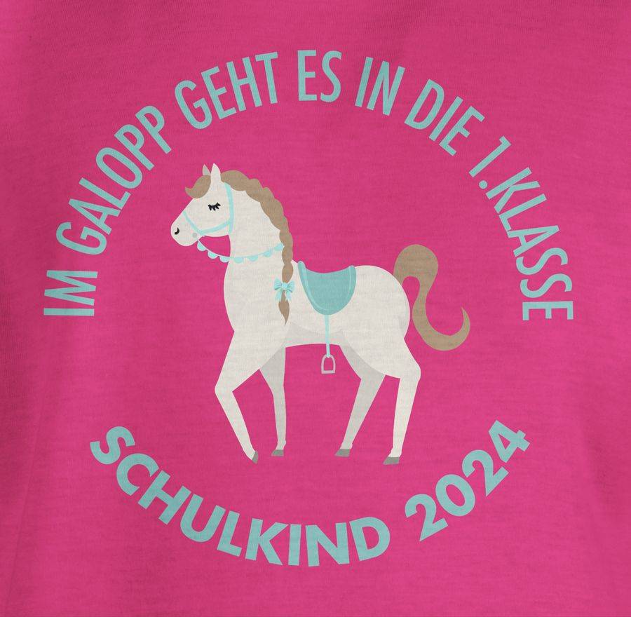 Shirtracer Im Galopp Schulkind 2024 Shirts & Mehr Shirtracer