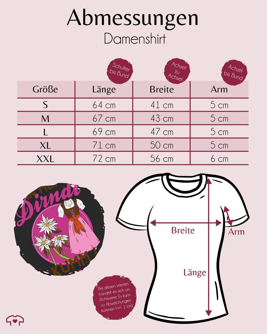 Shirtracer In Mei Dirndl Kumm I Nimma Nei - Braun Fuchsia Shirts & Mehr Shirtracer