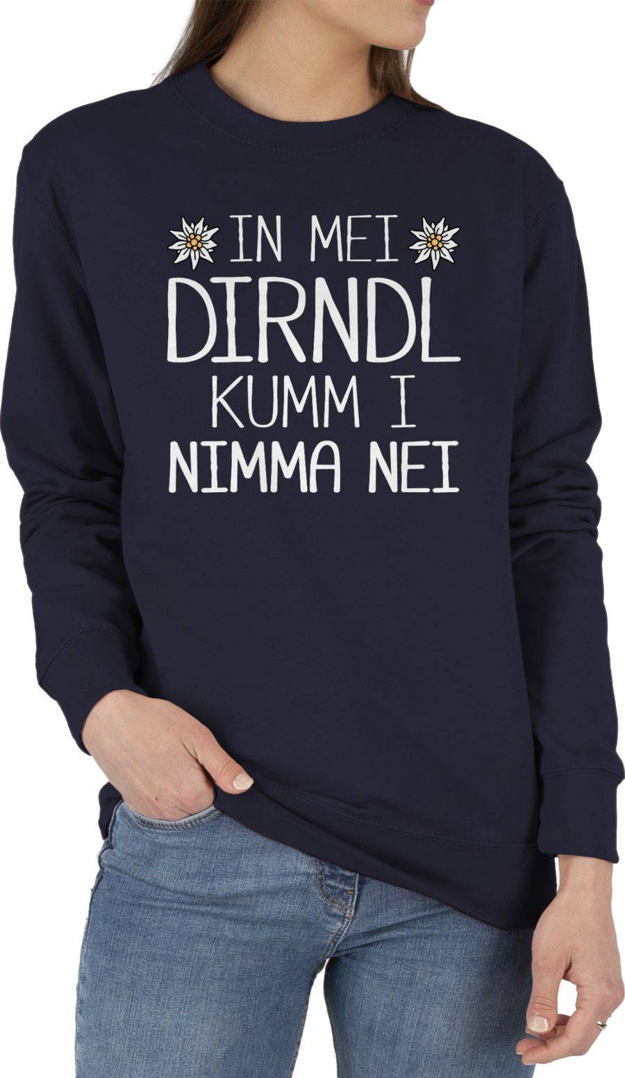 Shirtracer In mei Dirndl kumm i nimma nei weiß: Tshirt Rucksack Shirtracer