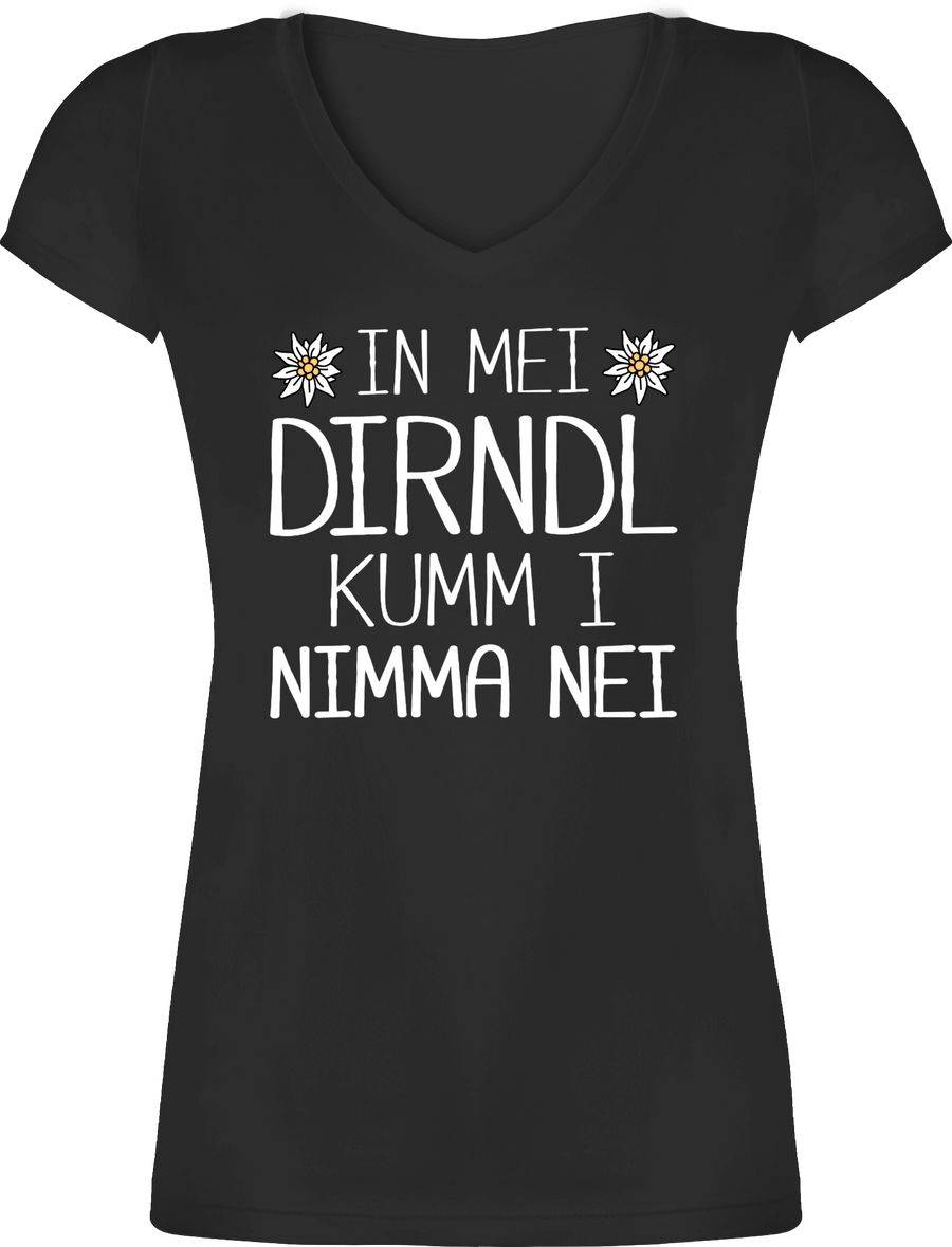 Shirtracer In mei Dirndl kumm i nimma nei weiß: Tshirt Rucksack Shirtracer