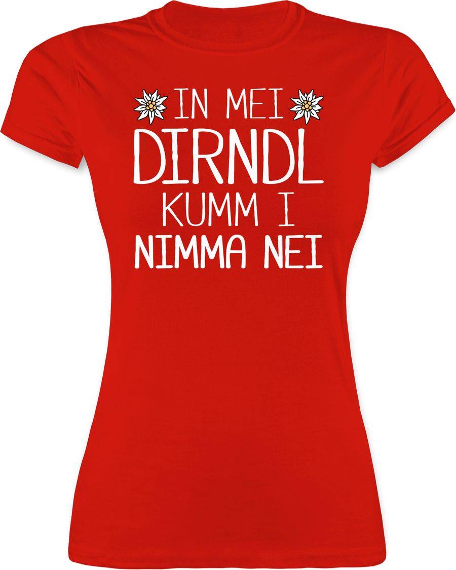 Shirtracer In mei Dirndl kumm i nimma nei weiß: Tshirt Rucksack Shirtracer