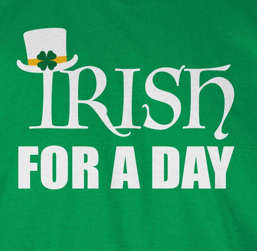 Shirtracer Irish For A Day Schriftzug - Weiß: Tshirt Rucksack Shirtracer
