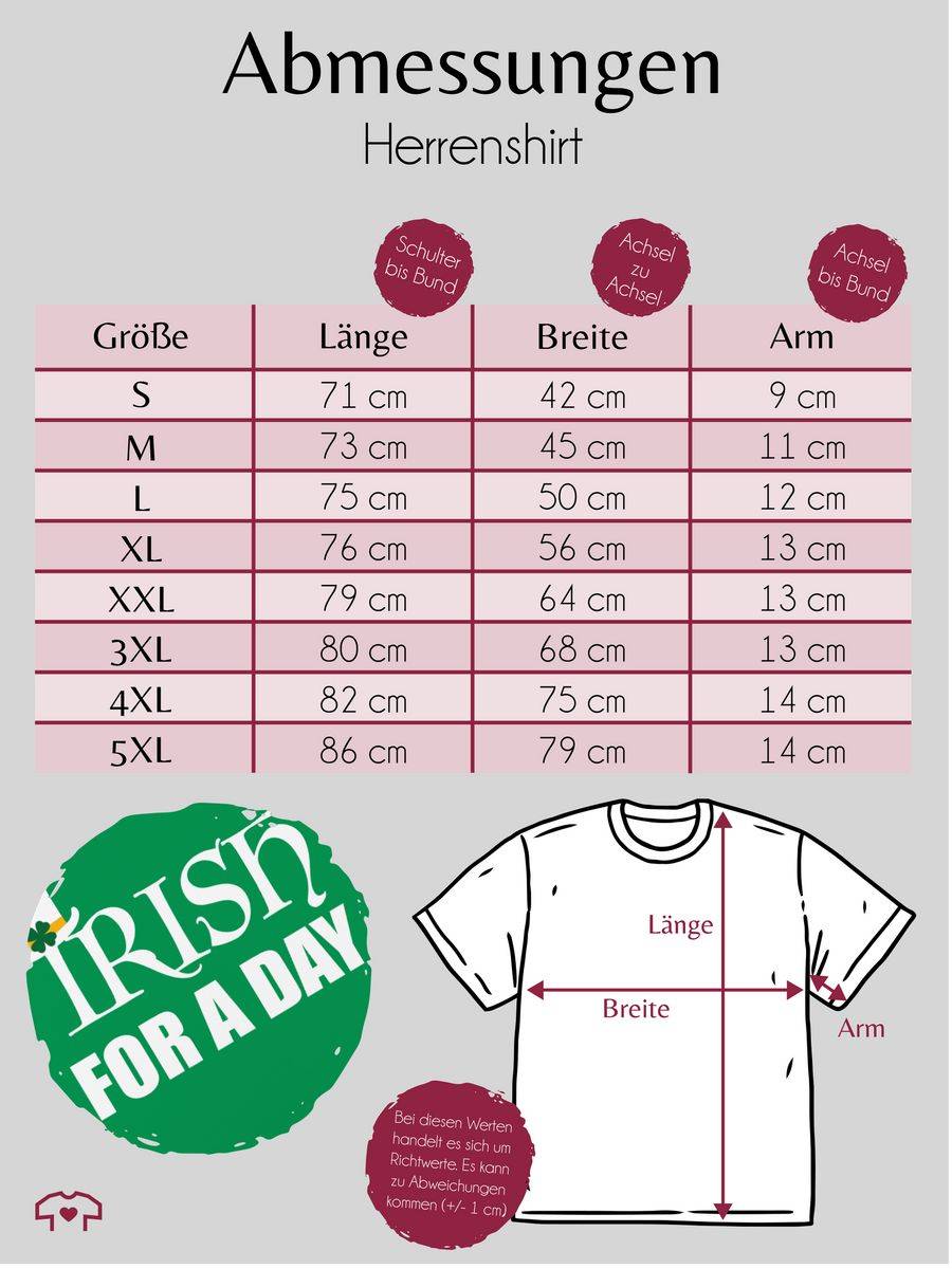 Shirtracer Irish For A Day Schriftzug - Weiß: Tshirt Rucksack Shirtracer