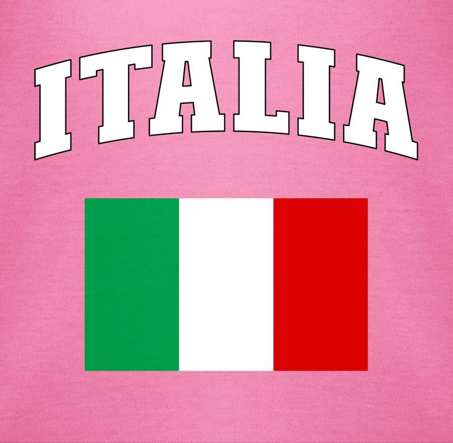 Shirtracer Italia Schriftzug Mit Flagge Italien Italy Shirtracer