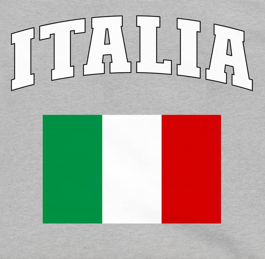 Shirtracer Italia Schriftzug Mit Flagge Italien Italy Shirtracer