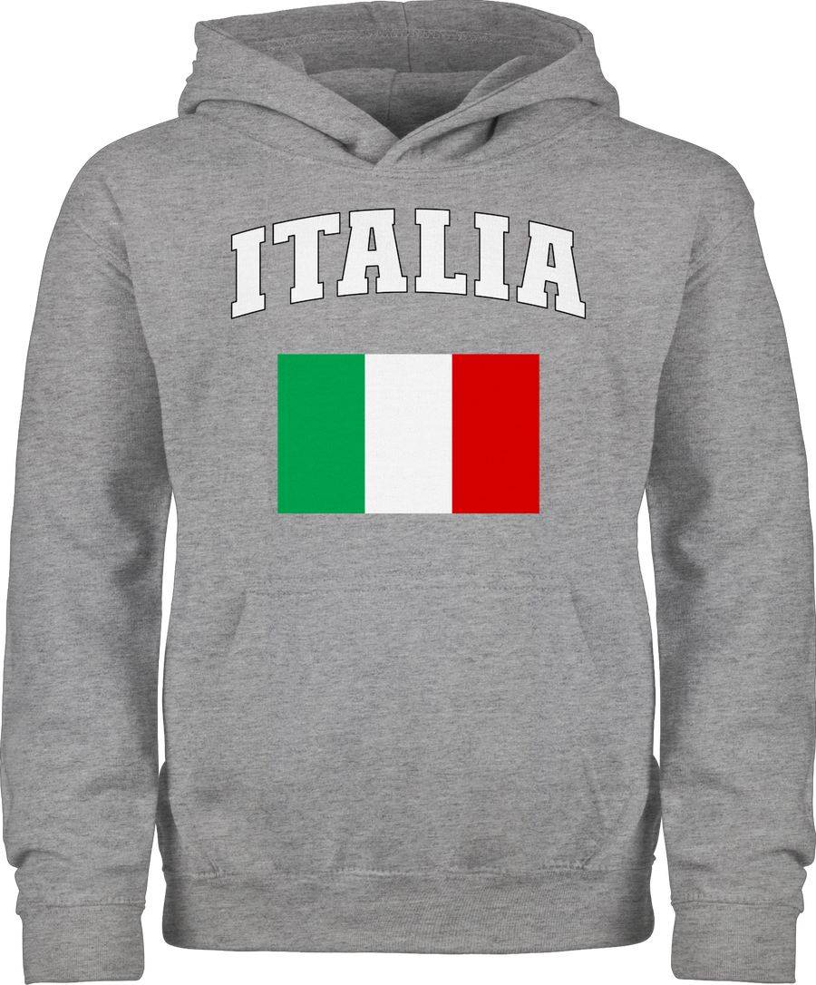 Shirtracer Italia Schriftzug mit Flagge Italien Italy Shirtracer