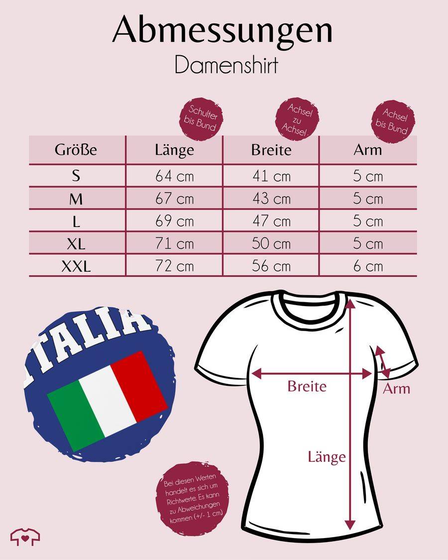 Shirtracer Italia Schriftzug mit Flagge Italien Italy Shirtracer