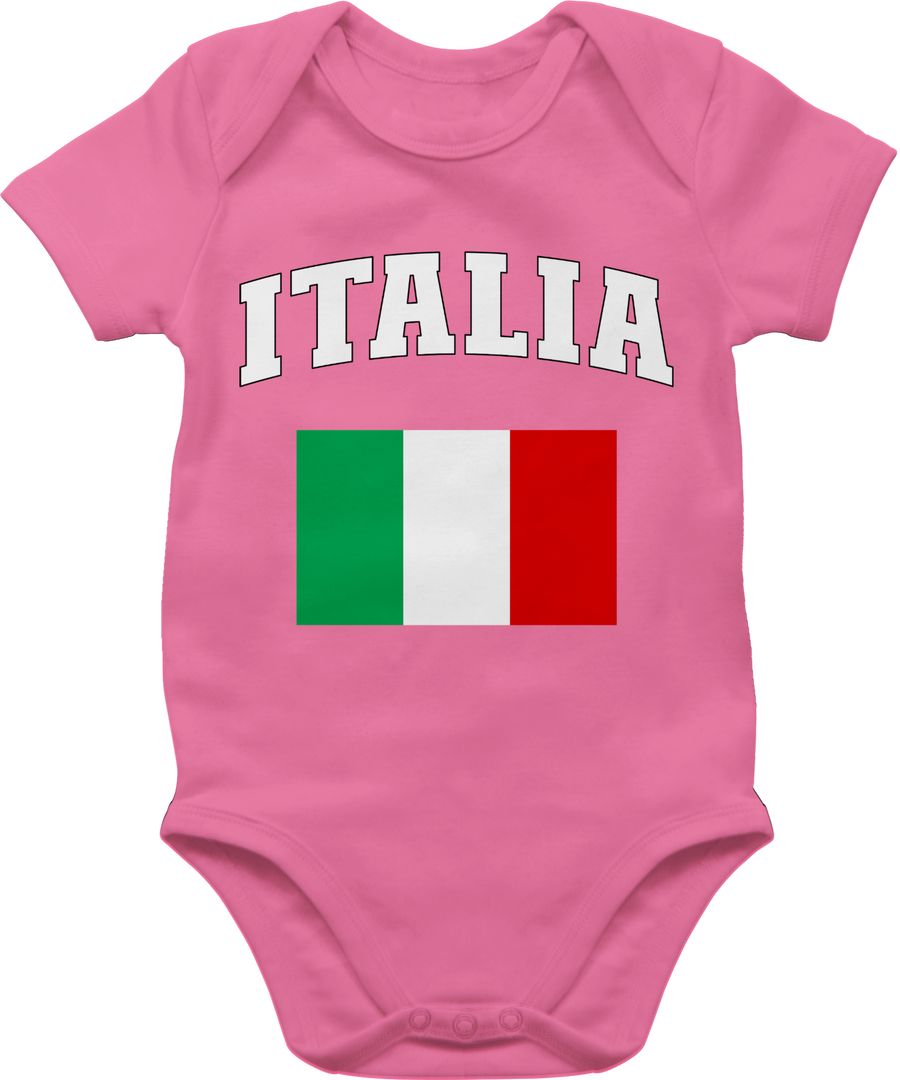 Shirtracer Italia Schriftzug mit Flagge Italien Italy Shirtracer