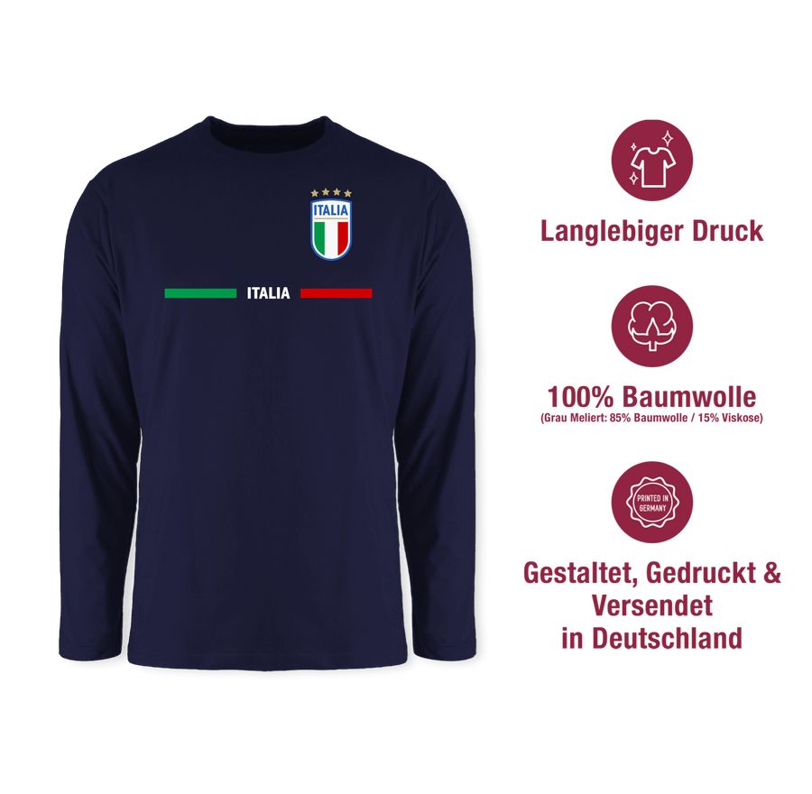 Shirtracer Italien Trikot Wappen Italia Mit Stolz Italienisches Fan-Motiv Shirtracer