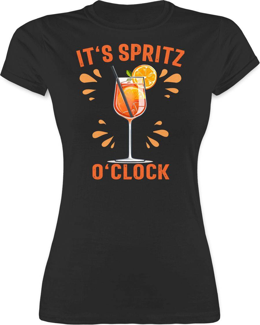 Shirtracer Its Spritz o Clock Lustiges Geschenk Aperol Spritz Kostüm Fasching Aperol Gesche Shirtracer