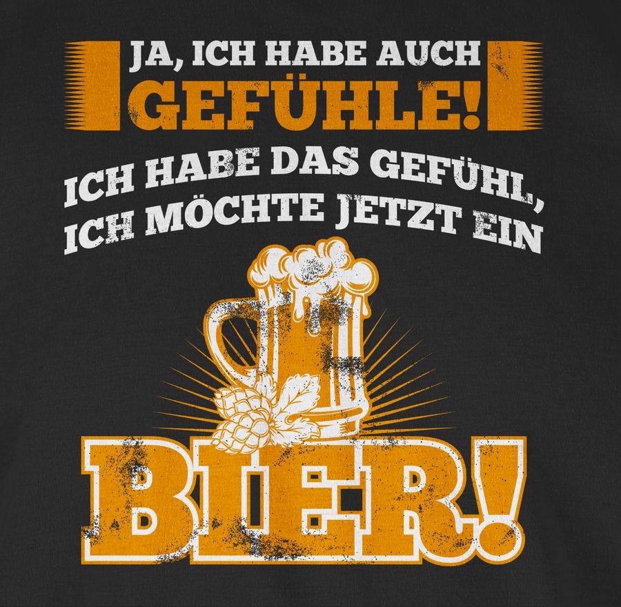 Shirtracer Ja Ich Habe Auch Gefühle - Bier: Tshirt Turnbeutel Shirtracer