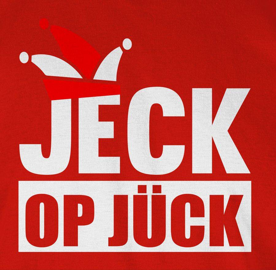 Shirtracer JECK Op Jück Rot-Weiß: T-Shirt Gym Bag Shirtracer