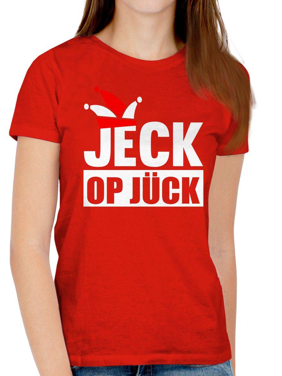 Shirtracer JECK Op Jück Rot-Weiß: T-Shirt Gym Bag Shirtracer