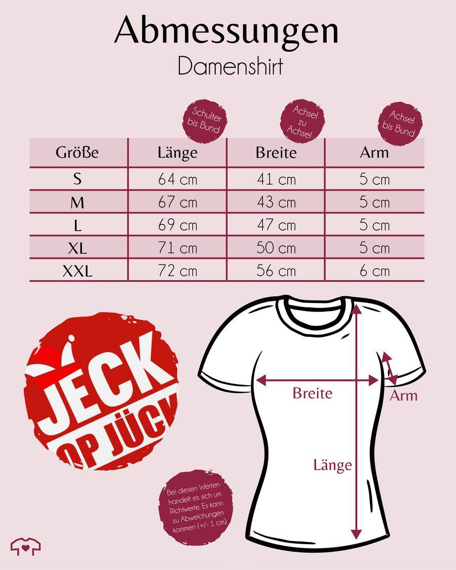 Shirtracer JECK Op Jück Rot-Weiß: T-Shirt Gym Bag Shirtracer