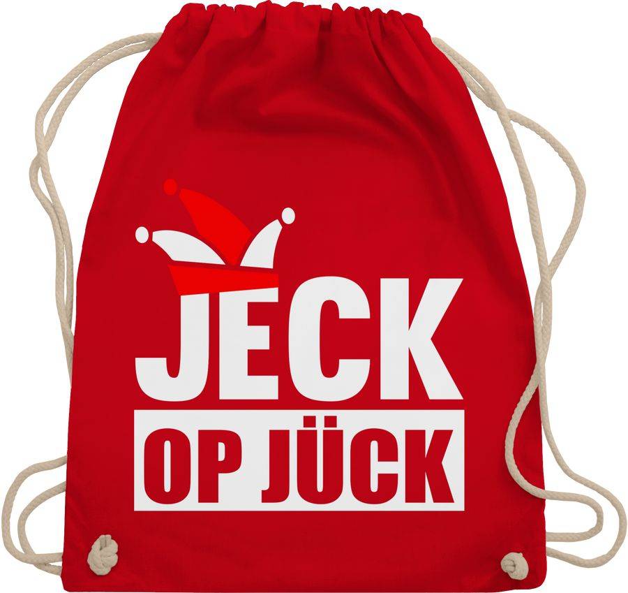 Shirtracer JECK op Jück Rot-Weiß: T-Shirt Gym Bag Shirtracer