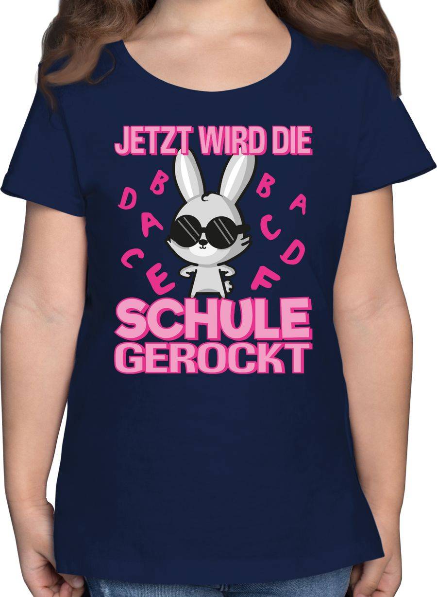 Shirtracer Jetzt Wird Die Schule Gerockt Hase Sonnenbrille Fuchsia: T-Shirt Turnbeutel Shirtracer
