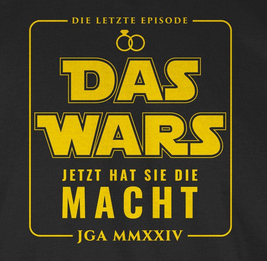 Shirtracer JGA 2024 Das Wars Jetzt Hat Sie Die Macht: T-Shirt Gym Bag Shirtracer