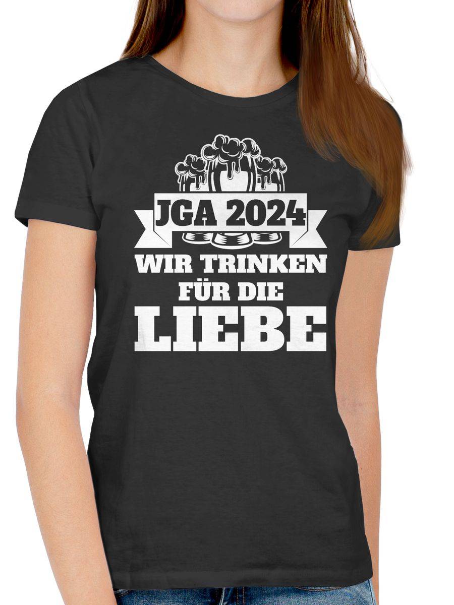 Shirtracer JGA 2024 - Wir Trinken Für Die Liebe Shirts & Mehr Shirtracer