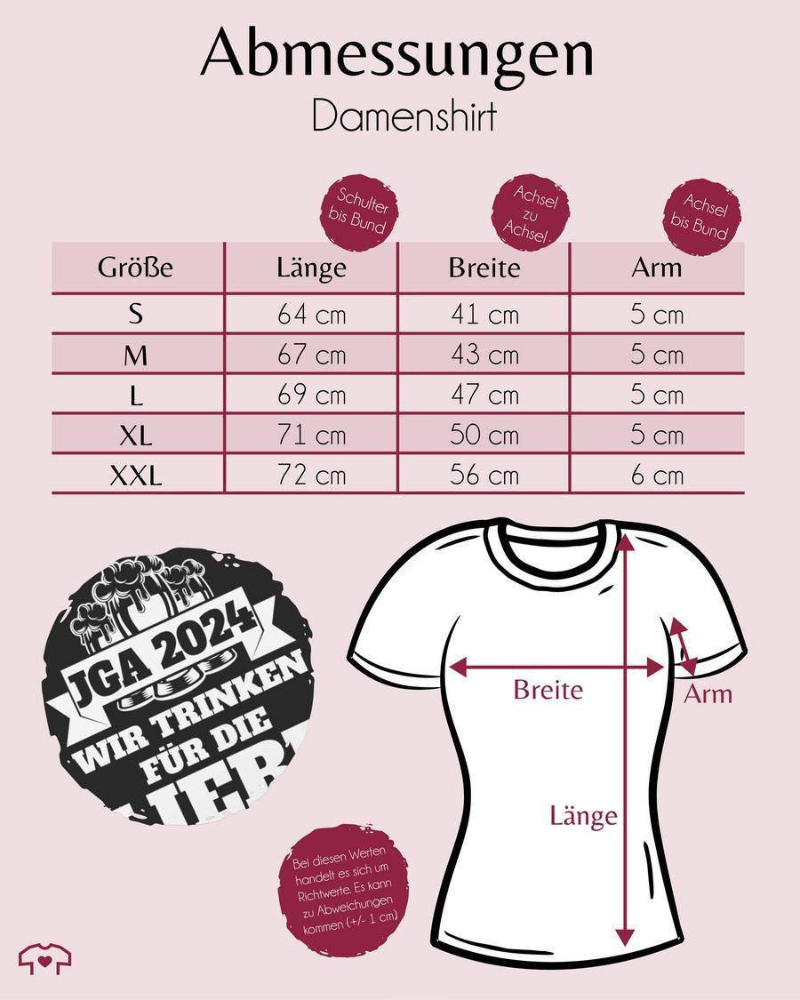 Shirtracer JGA 2024 - Wir Trinken Für Die Liebe Shirts & Mehr Shirtracer