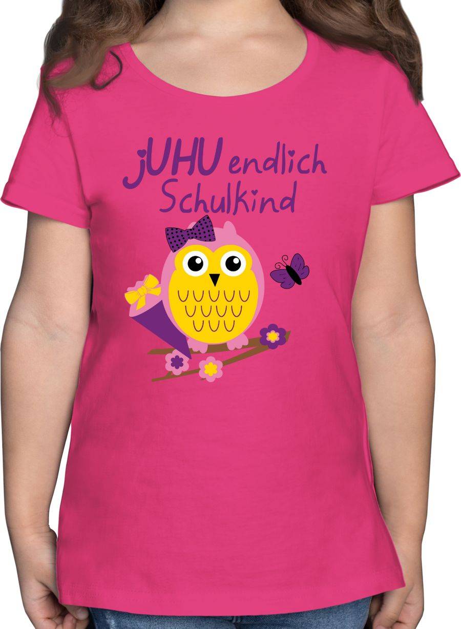 Shirtracer JUHU Endlich Schulkind Eule Schultüte: T-Shirt Gym Bag Shirtracer