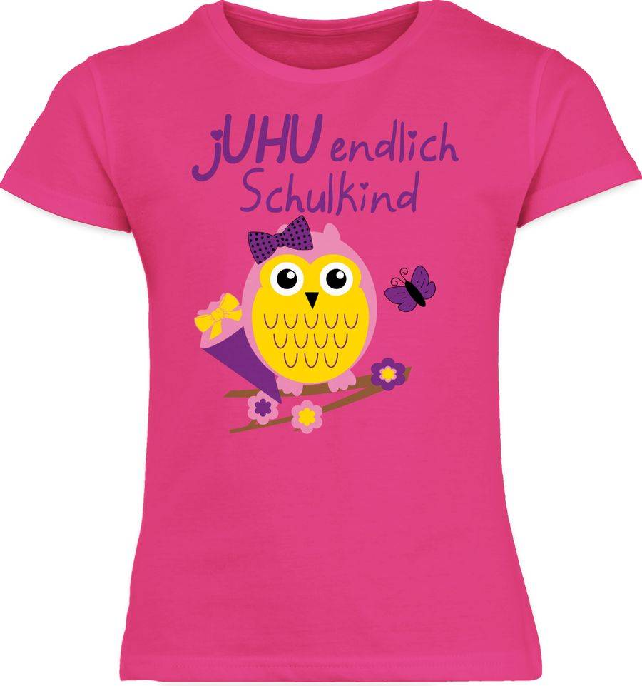 Shirtracer jUHU endlich Schulkind Eule Schultüte: T-Shirt Gym Bag Shirtracer
