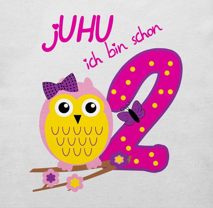 Shirtracer JUHU Ich Bin Schon Zwei Shirts & Mehr Shirtracer