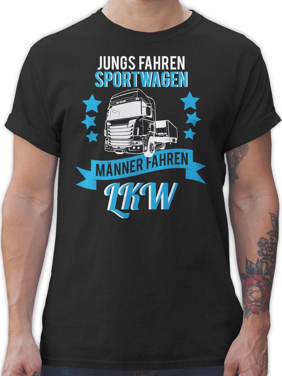 Shirtracer Jungs fahren Sportwagen echte Männer LKW Shirts & Mehr Shirtracer