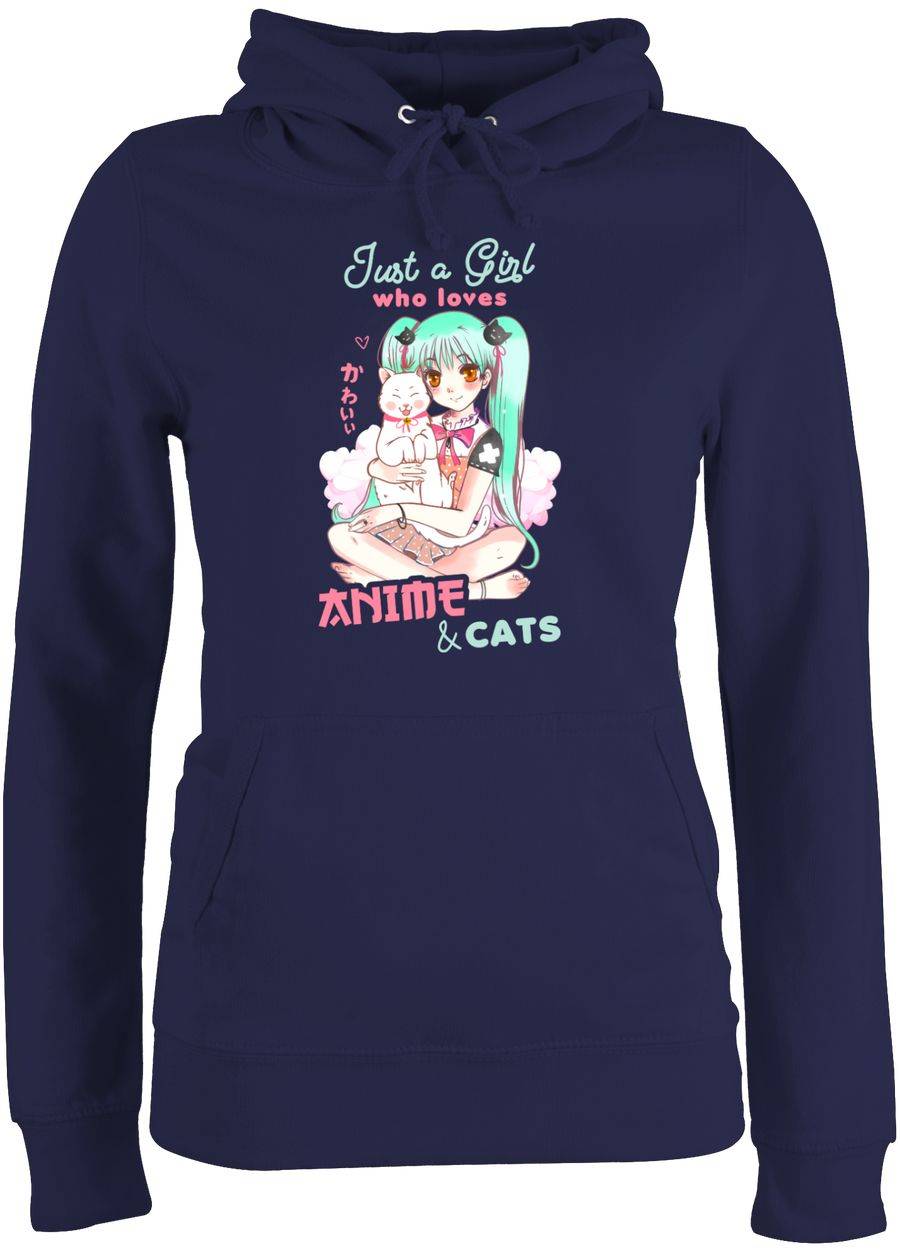 Shirtracer Just a girl who loves anime & cats Shirts & Mehr Shirtracer