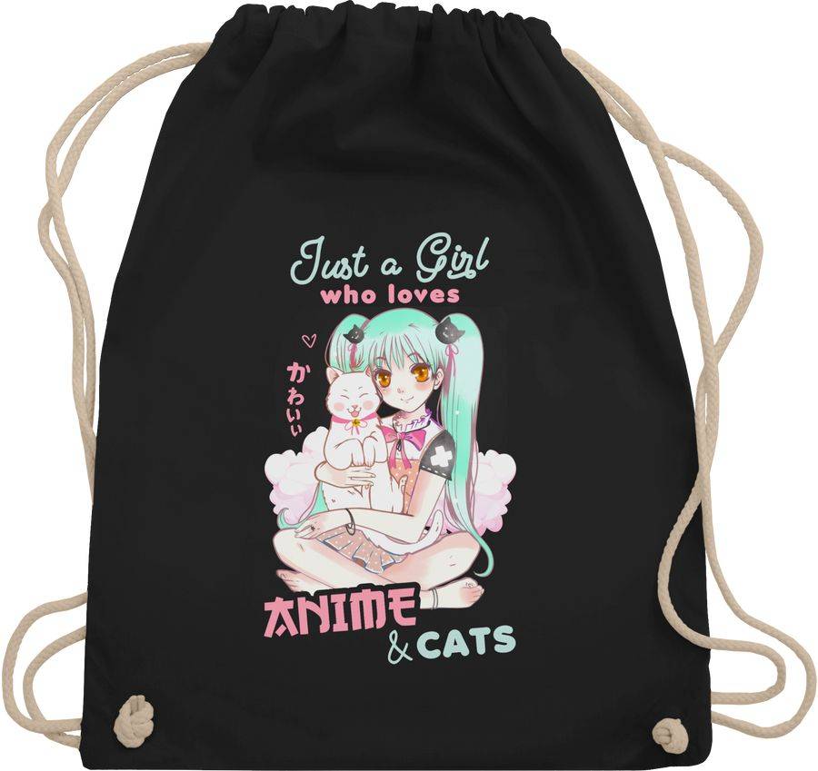 Shirtracer Just a girl who loves anime & cats Shirts & Mehr Shirtracer