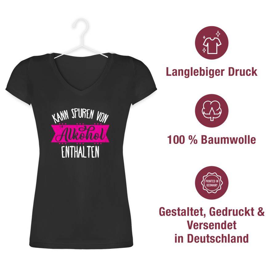 Shirtracer Kann Spuren Von Alkohol Enthalten - Vintage Weiß/fuchsia: Tshirt Rucksack Shirtracer