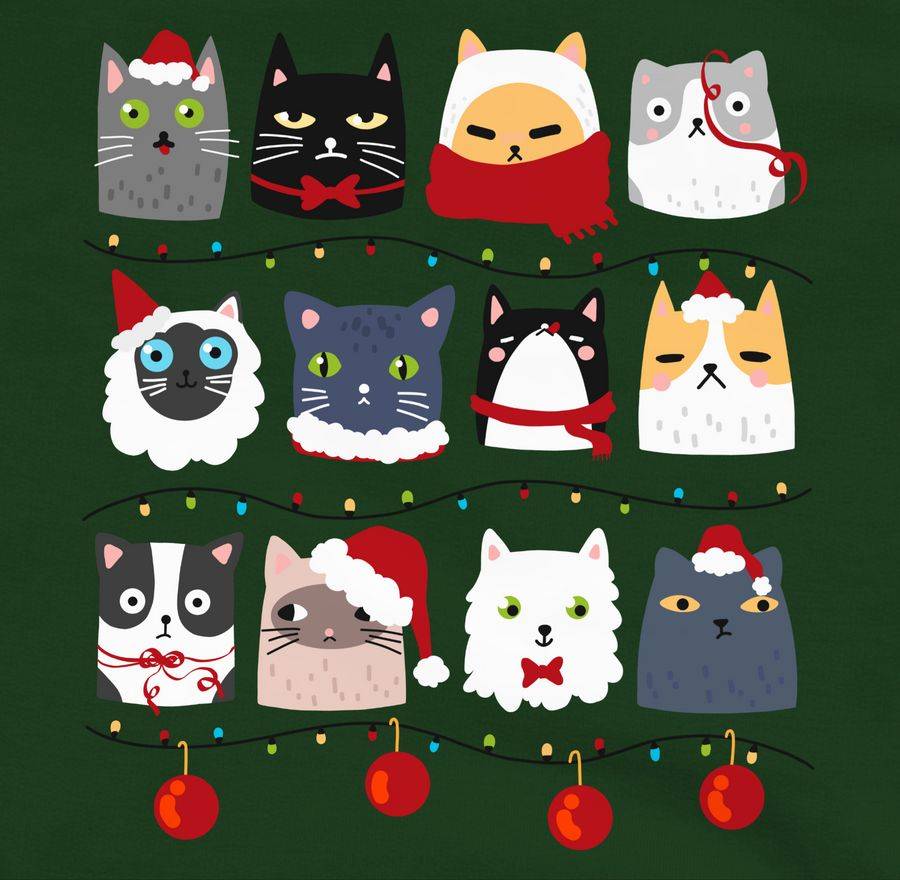Shirtracer Katzen Zu Weihnachten Shirts & Mehr Shirtracer