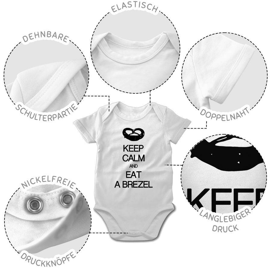 Shirtracer Keep Calm And Eat A Brezel: Tshirt Turnbeutel Shirtracer
