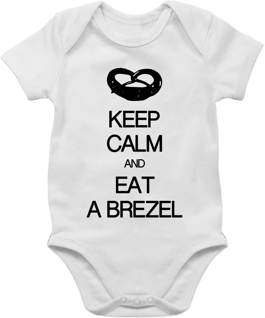 Shirtracer Keep calm and eat a brezel: Tshirt Turnbeutel Shirtracer
