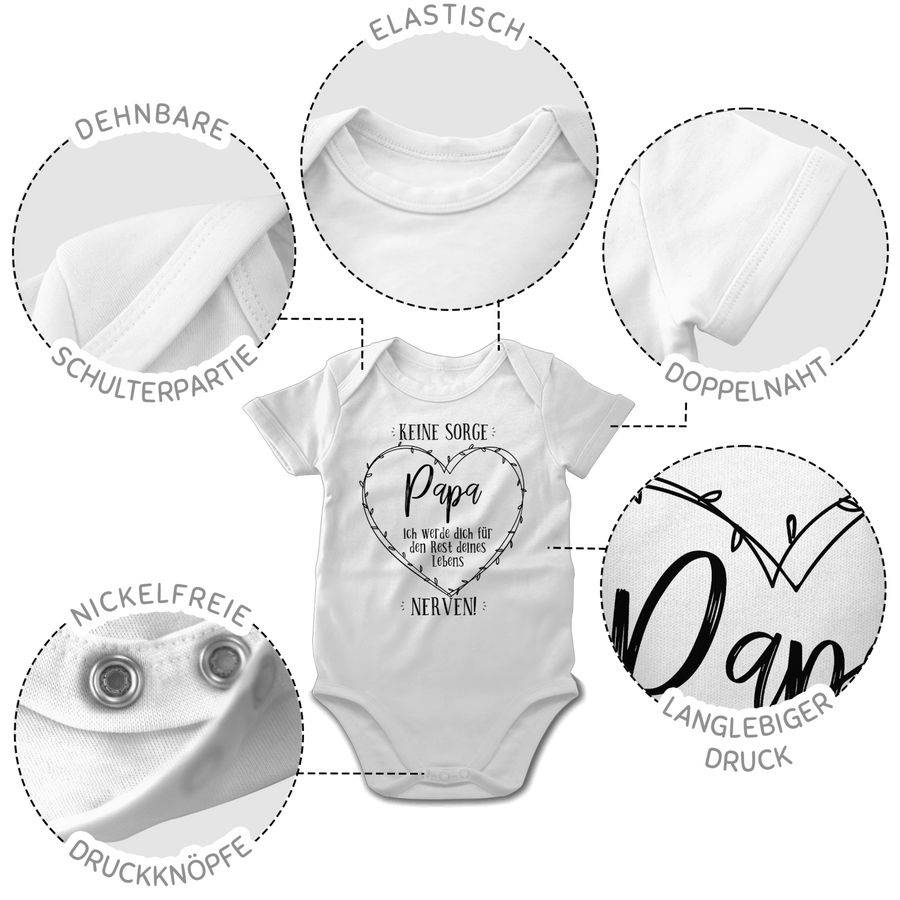 Shirtracer Keine Sorge Papa - Ich Werde Dich - Rest Deines Lebens Nerven: T-Shirt Turnbeute Shirtracer