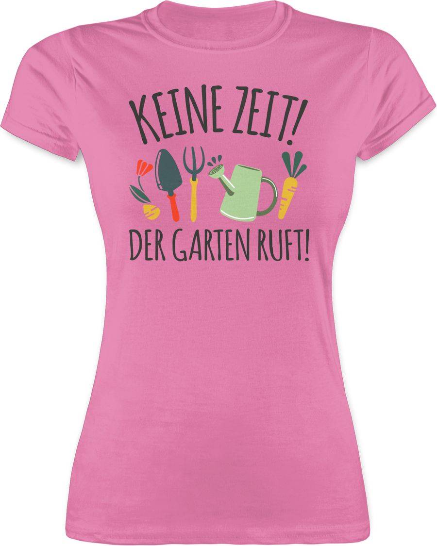 Shirtracer Keine Zeit! Der Garten ruft - grau Shirts & Mehr Shirtracer