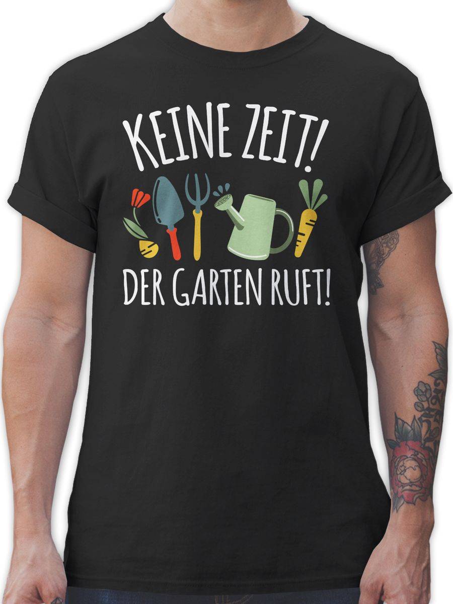 Shirtracer Keine Zeit! Der Garten ruft - weiß Shirts & Mehr Shirtracer