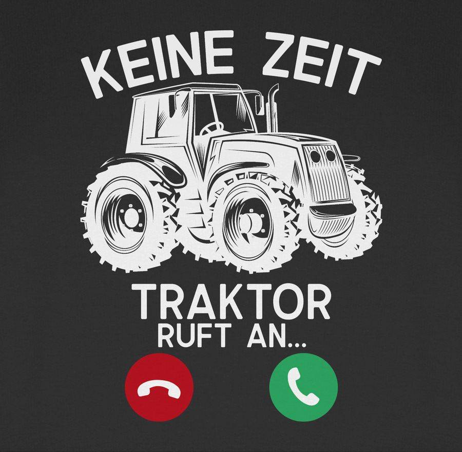 Shirtracer Keine Zeit - Traktor Ruft An - Weiß: Tshirt Gym Bag Shirtracer