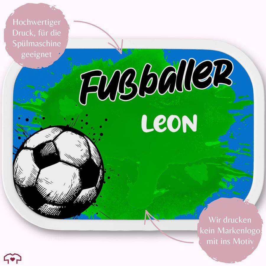 Shirtracer Kinder Brotdose Mit Fußballer Motiv Perfekt Für Den Kindergarten- Und Schulanfang Shirtracer