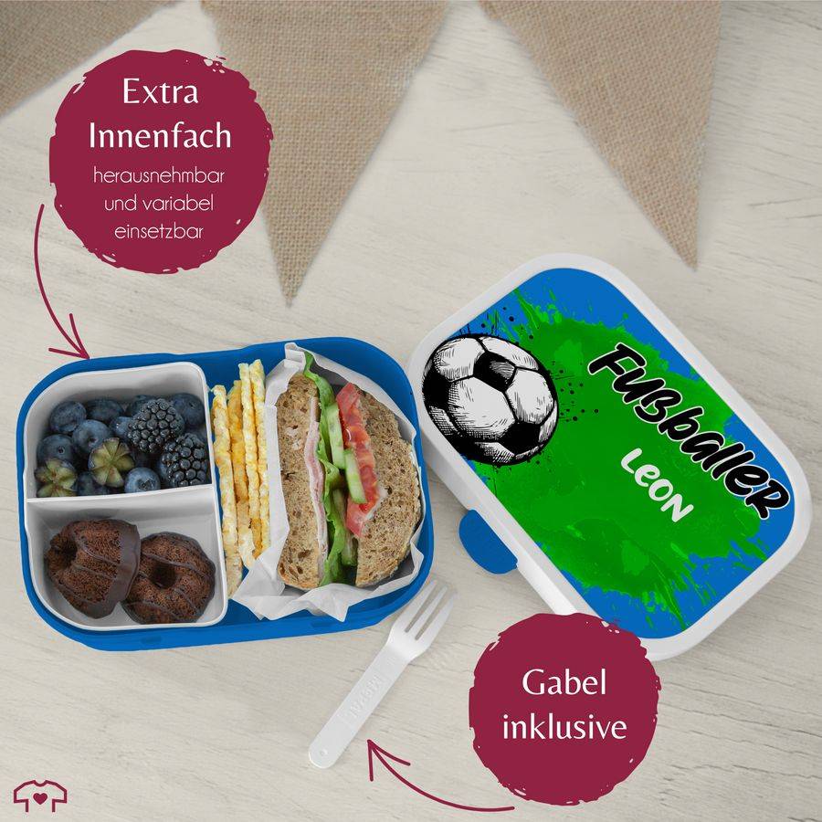 Shirtracer Kinder Brotdose Mit Fußballer Motiv Perfekt Für Den Kindergarten- Und Schulanfang Shirtracer