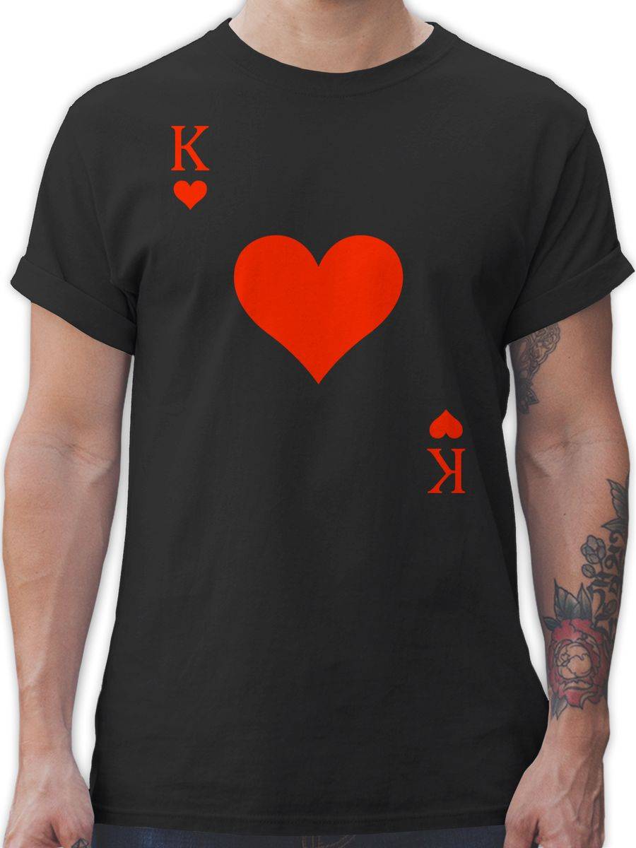 Shirtracer King Kartenspiel Karneval Kostüm: Tshirt Turnbeutel Shirtracer