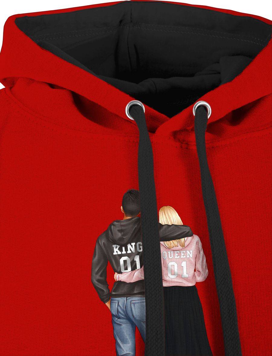 Shirtracer King Und Queen Partner Geschenk Valentinstag Weihnachts-Geschenke Idee Couple Pä Shirtracer