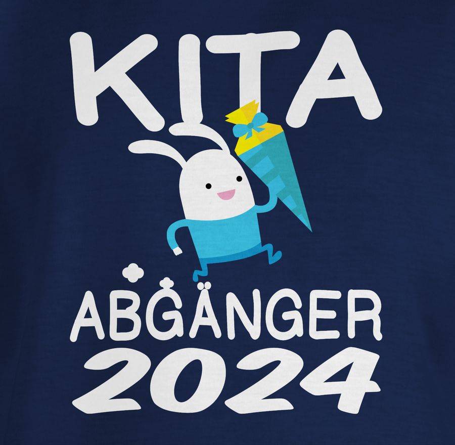 Shirtracer Kita Abgänger 2024 Rennender Hase Mit Schultüte Shirts & Mehr Shirtracer