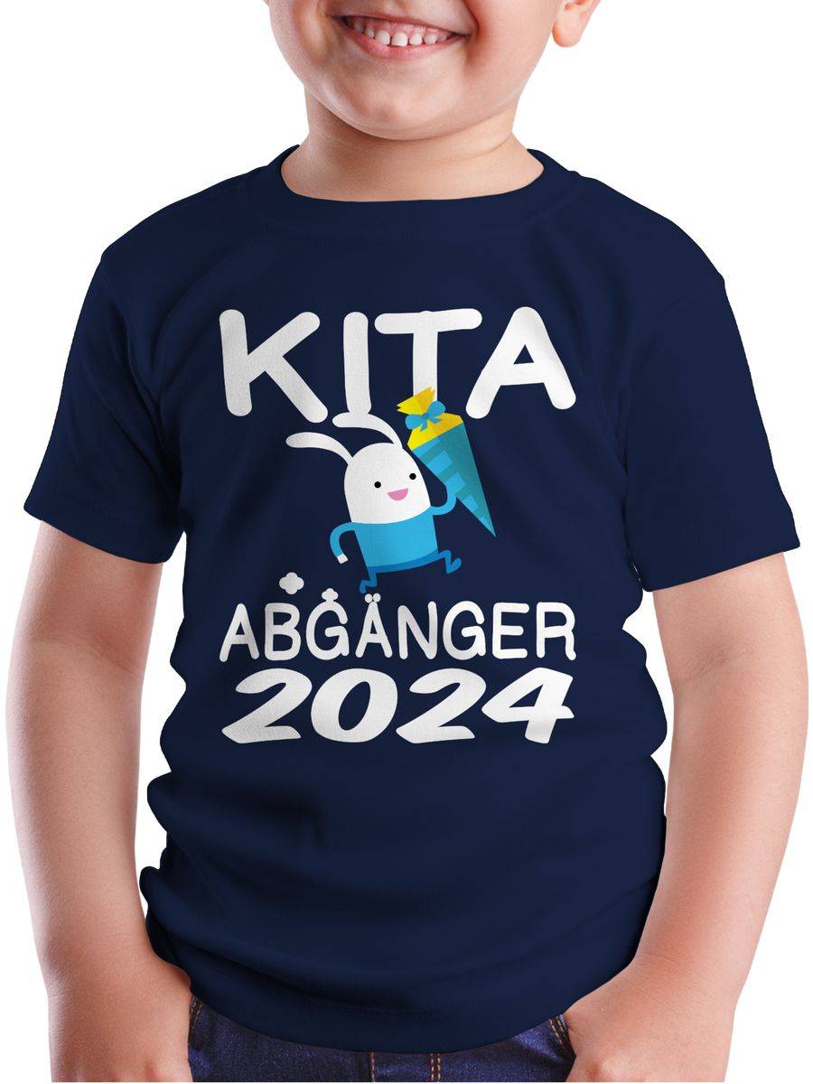 Shirtracer Kita Abgänger 2024 Rennender Hase Mit Schultüte Shirts & Mehr Shirtracer